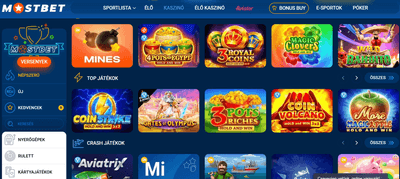 A Mostbet online kaszinó Magyarországon
