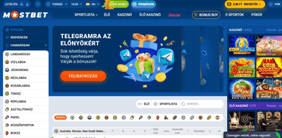 Mostbet Magyarországon: kaszinó és sportfogadás